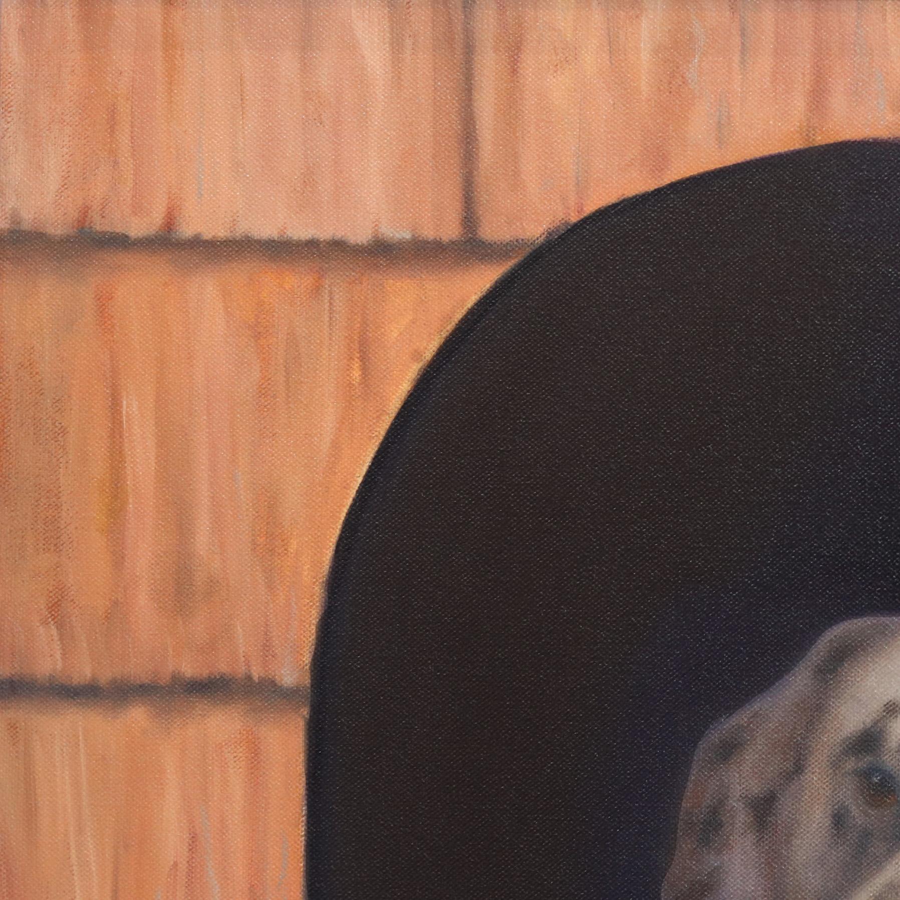Dans la niche du chien - Photoréalisme Painting par Stuart Dunkel