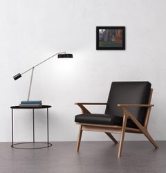 Herr Leno - Gerahmtes Originalgemälde Katze versteckt sich im Zelt