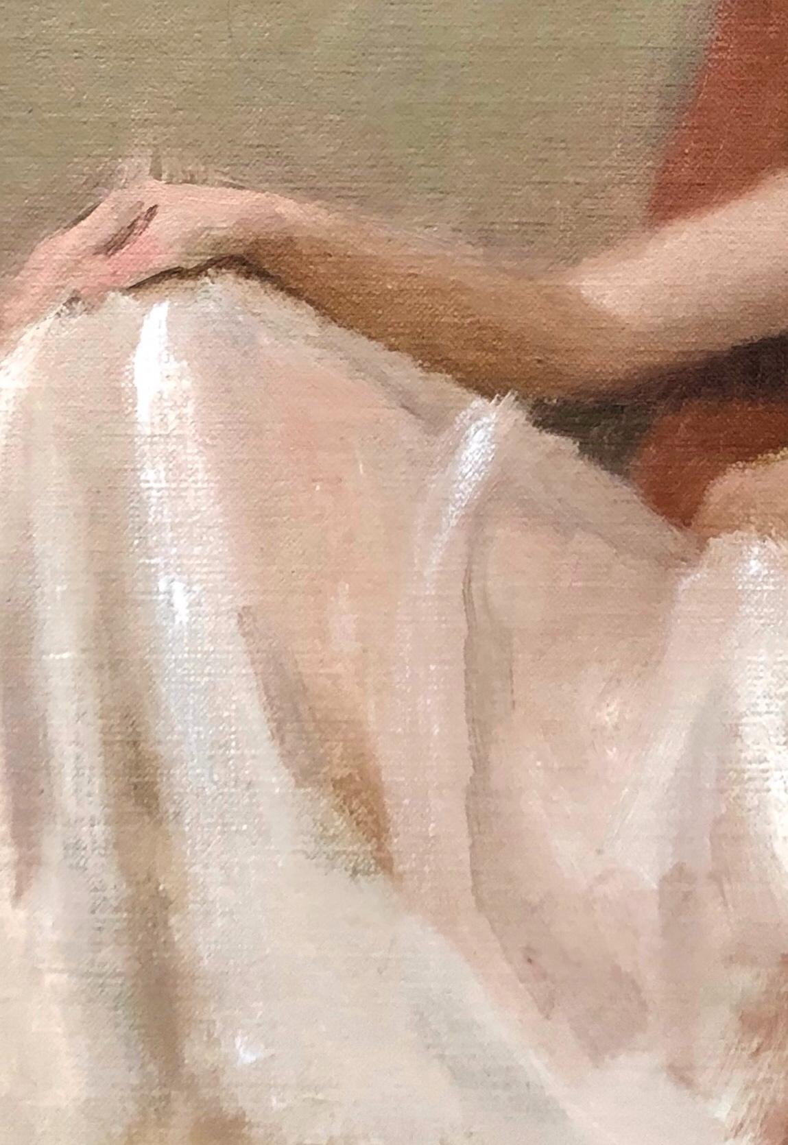 Kit   Impressionismo Reclinato  Figura in sedia Interno olio su tela  14