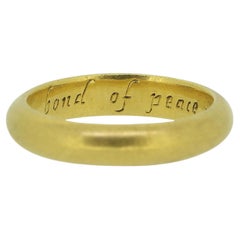 Antique Stuart Gold Posy Ring 'Love Is The Bond Of Peace' Circa 1700