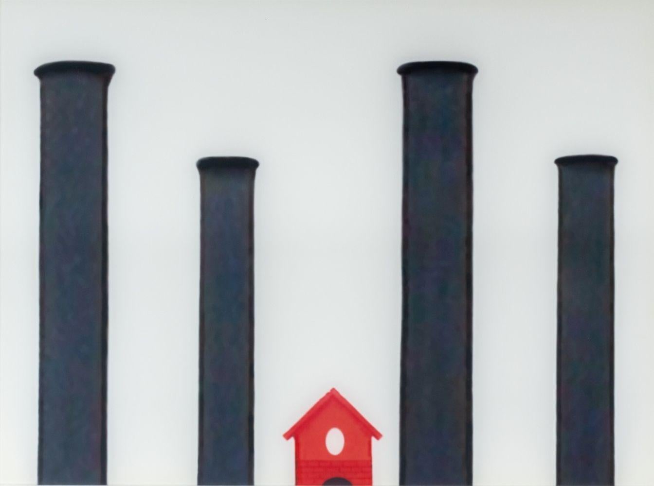 Stuart Hawkins (American, XX-XXI), Little Red House, C-Print in Colors Mounted on Acrylic, 2001, signed, dated, and numbered edition 