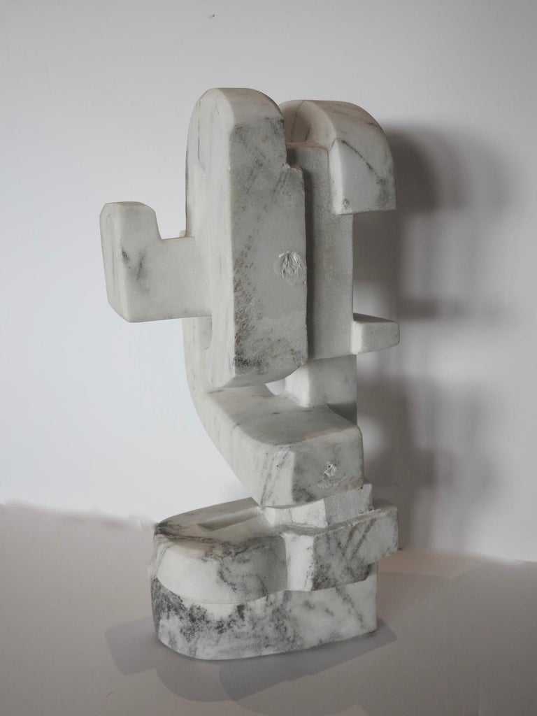 Stuart Krisel Untitled (Vermont white marble abstract geometric stone