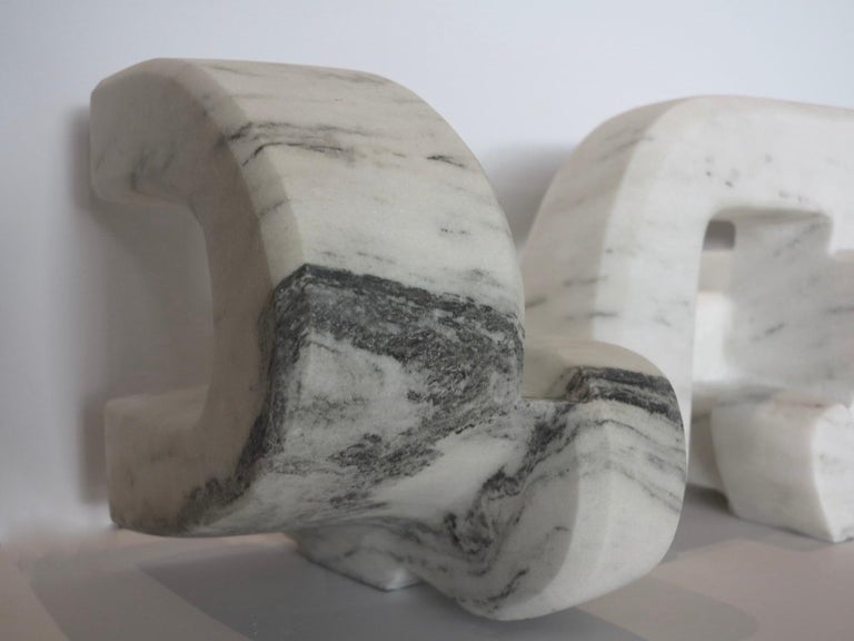 Stuart Krisel Untitled (Vermont white marble abstract geometric stone