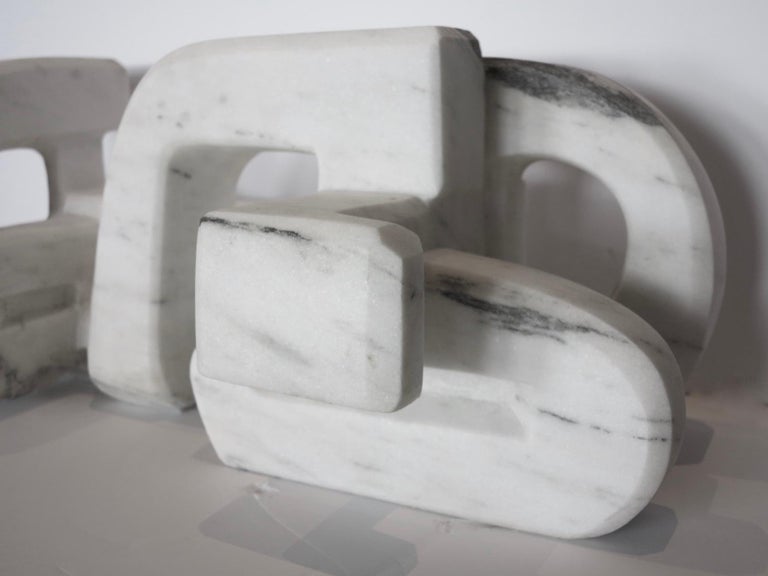 Stuart Krisel Untitled (Vermont white marble abstract geometric stone