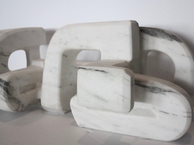 Stuart Krisel Untitled (Vermont white marble abstract geometric stone
