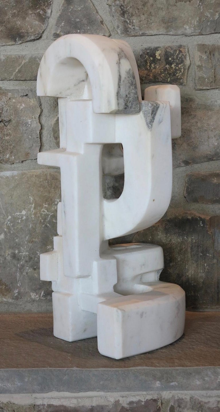 Stuart Krisel Untitled (Vermont white marble abstract geometric stone
