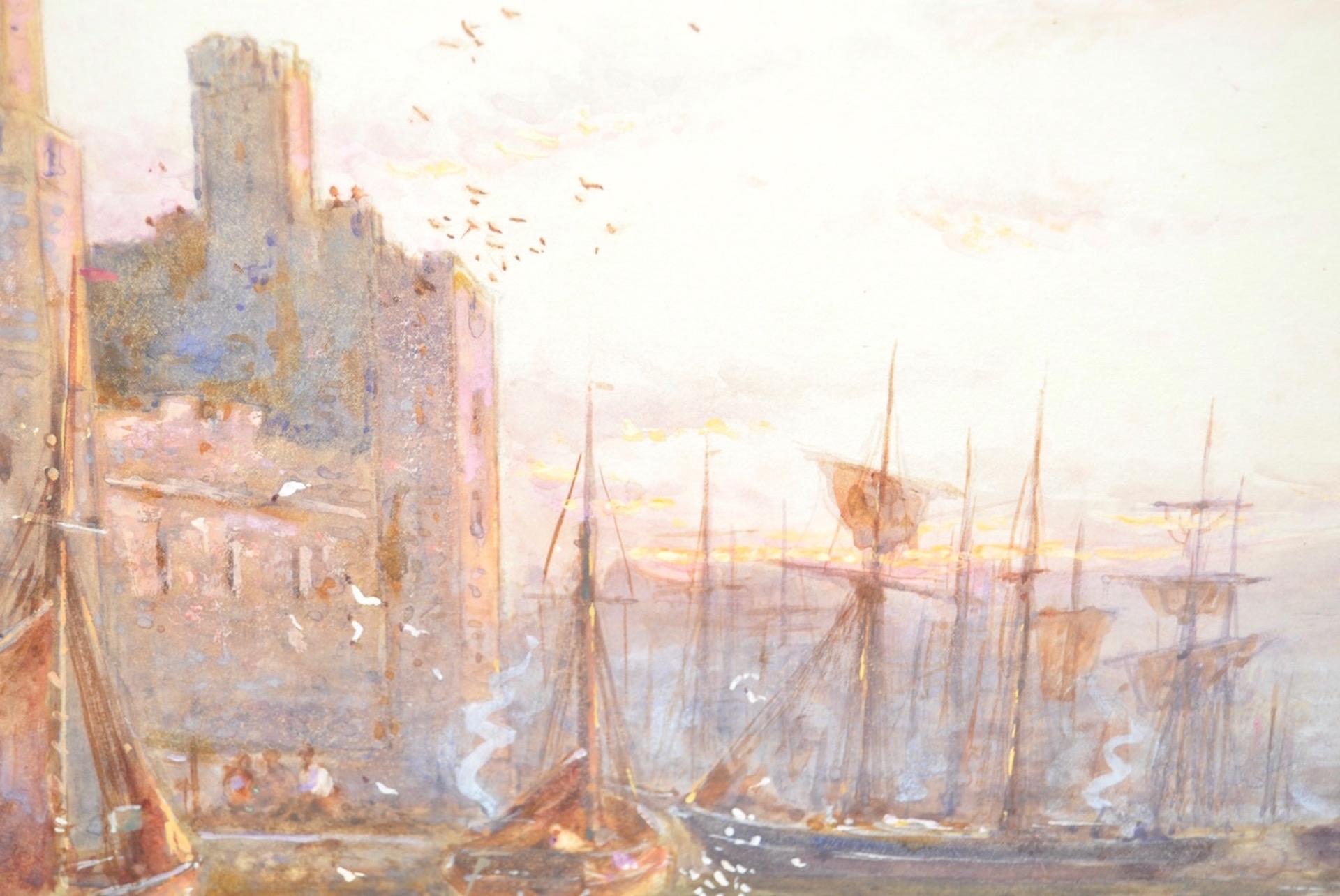 Stuart Lloyd (1875-1929) aquarelle, vers 1900

Superbe aquarelle originale réalisée par le célèbre artiste britannique Stuart Lloyd.

Une belle scène galloise avec des pêcheurs sur les rives de la rivière Seiont, surplombant le château de