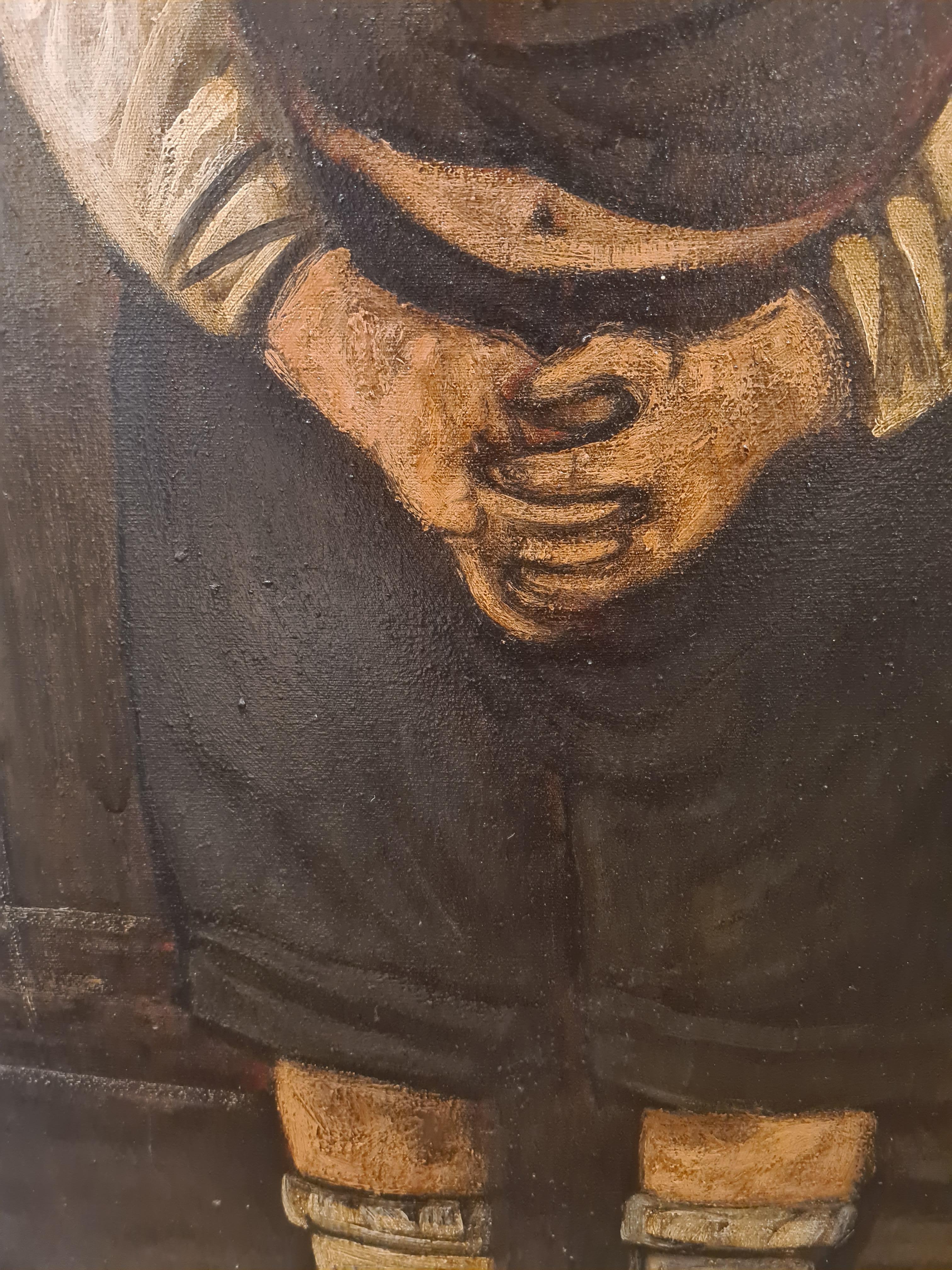 « Heim », grand portrait à l'huile sur toile de l'école de Glasgow en vente 2