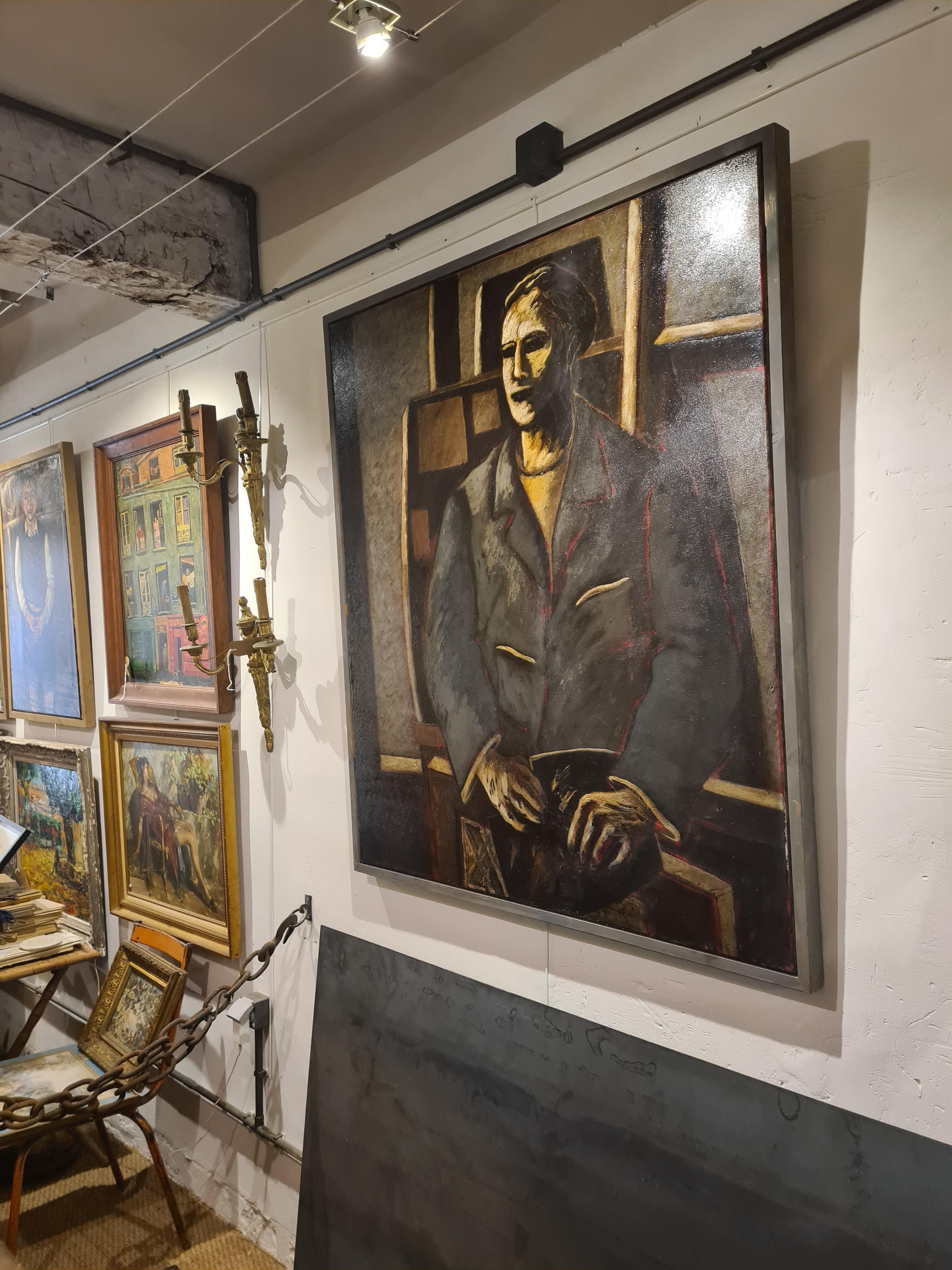 Large Expressionist Portrait, Follower of Max Beckmann, Glasgow School For Sale 13