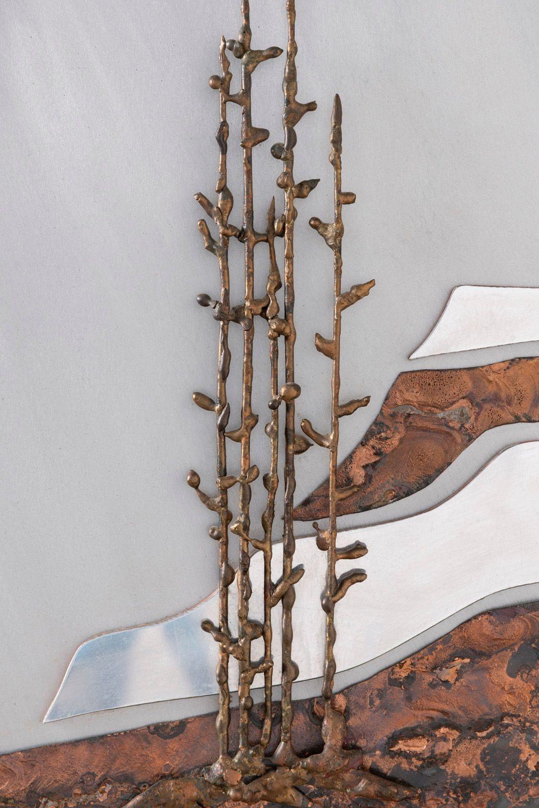 Stuart Mathews Abstrakt Mitte des Jahrhunderts Moderne Berglandschaft Wandskulptur im Angebot 2