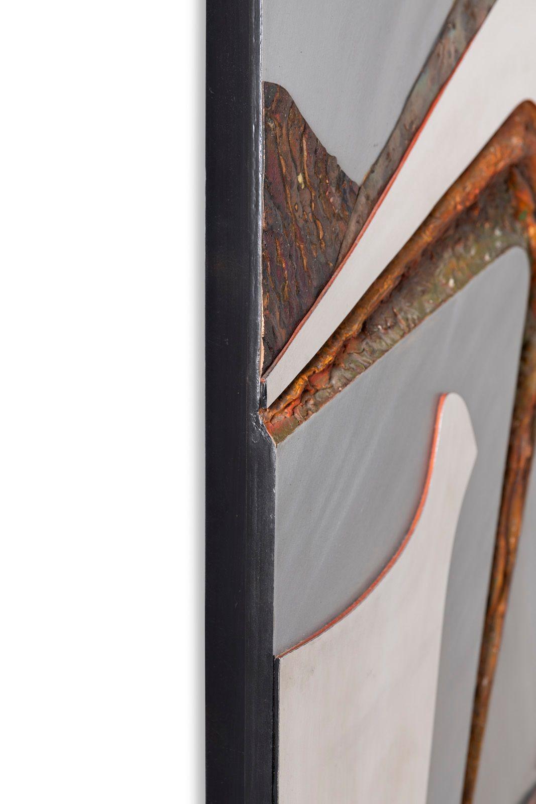 Stuart Mathews Abstrakt Mitte des Jahrhunderts Moderne Berglandschaft Wandskulptur im Angebot 7