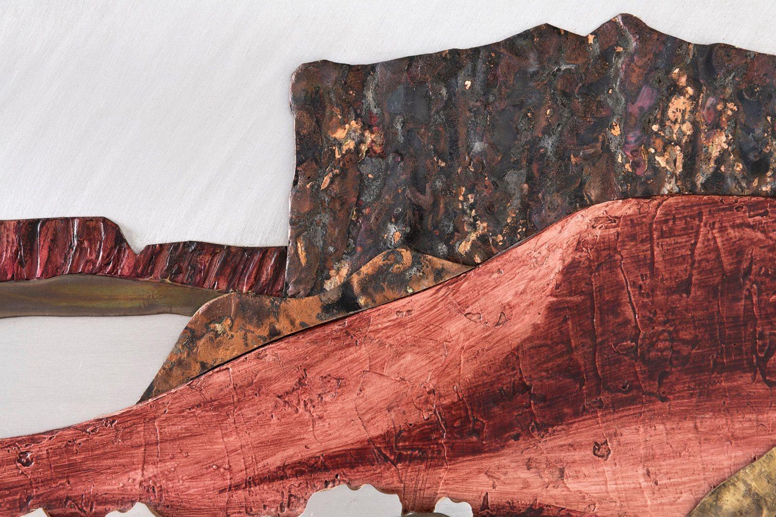 Brutalist Landscape Wall Sculpture by TX Artist Stuart Mathews 'Canyon and Mesa' For Sale 2