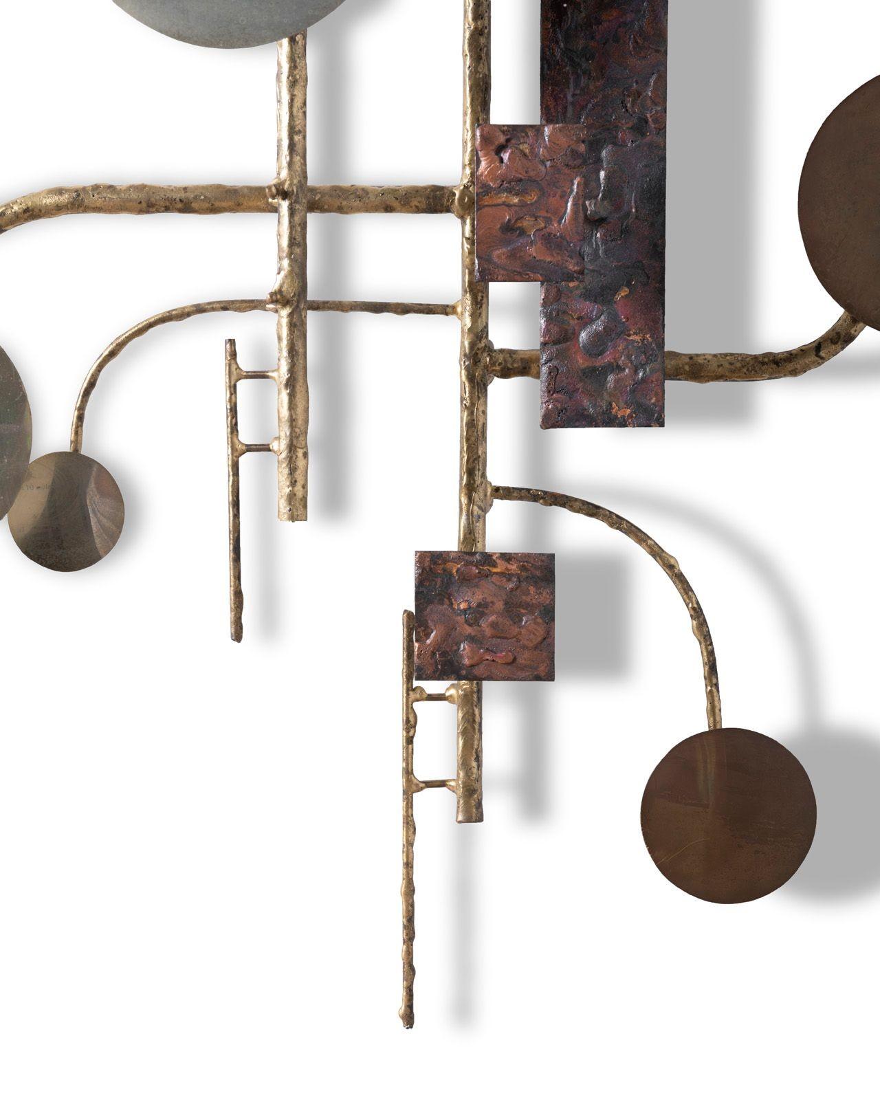 Mid-Century Modern Brutalist Geometric Wall Sculpture by Stuart Mathews 1970s For Sale 5