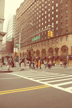 ' Orange Woman On Lexington ' signed Archival Pigment Print 