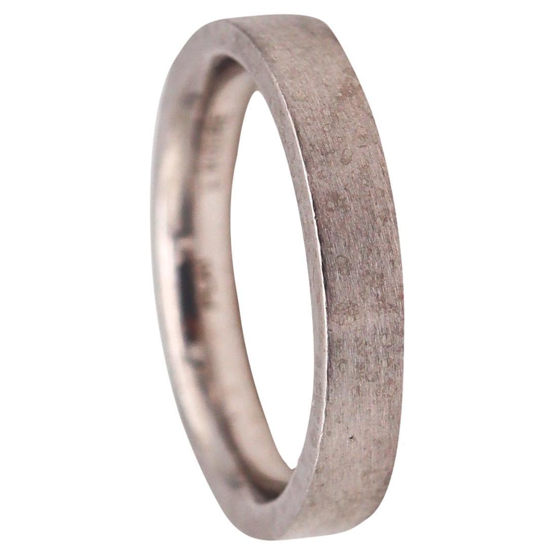 Stuart Moore Bauhaus Geometric Wedding Band Ring in Solid .950 Platinum