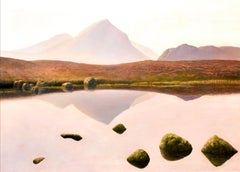 Early Morning, Isle of Skye - Large British Landscape Oil on Canvas Painting