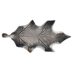 Stuart Nye Oak Leaf Brooch - Sterling Silver 925 Nature Pin (Broche en argent 925)