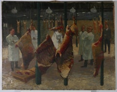 Stuart Ray (1916-1985) - 1962 Oil, Smithfield Meat Market