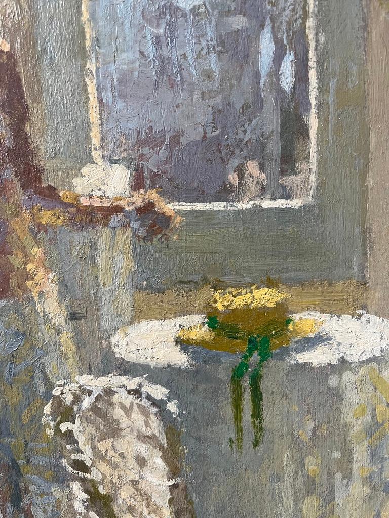 Stuart Ray, huile impressionniste britannique représentant un nu dans un intérieur 9