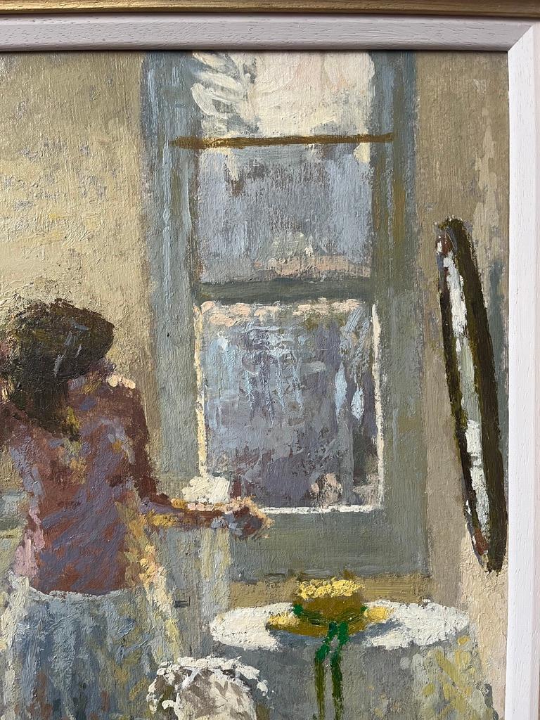 Stuart Ray, huile impressionniste britannique représentant un nu dans un intérieur 6