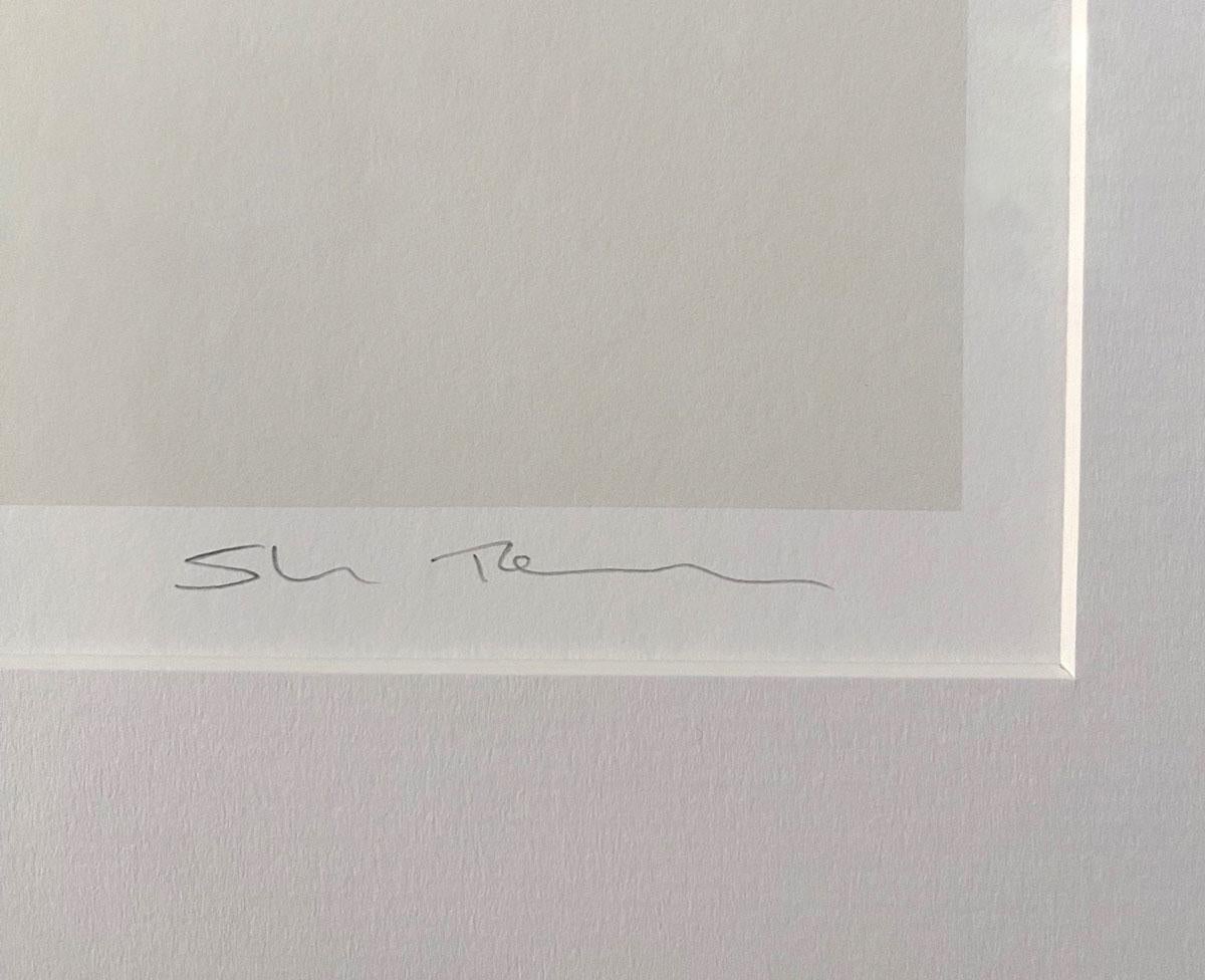 Inkognito. Von Stuart Redler. Schwarz-Weiß-Fotografie. Ein Mann trägt Körbe im Angebot 1