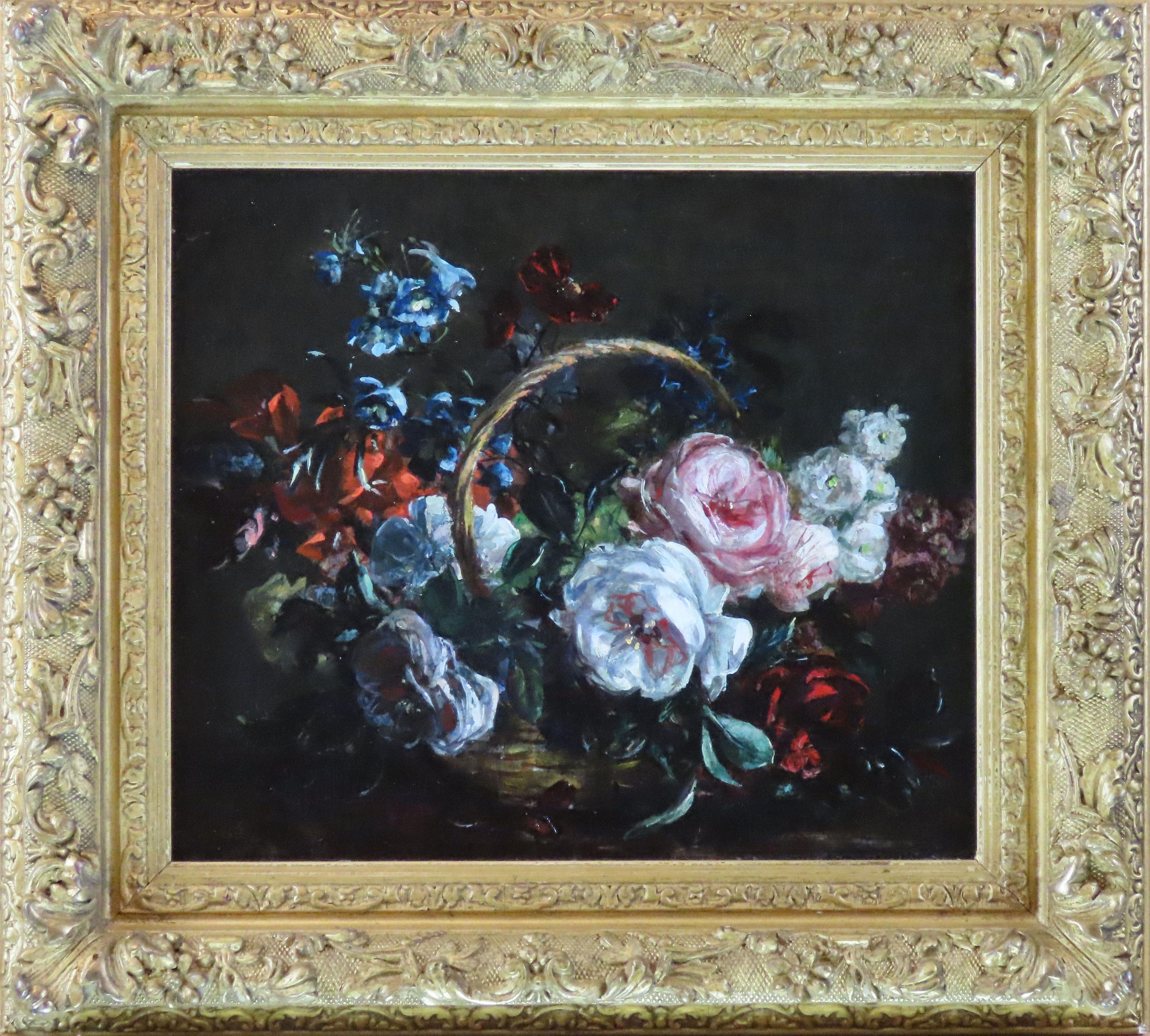 Stuart Scott Somerville (1908-1983 Still-Life Painting - Original Oil on Canvas, Stuart Scott Somerville. "Summer Flowers"