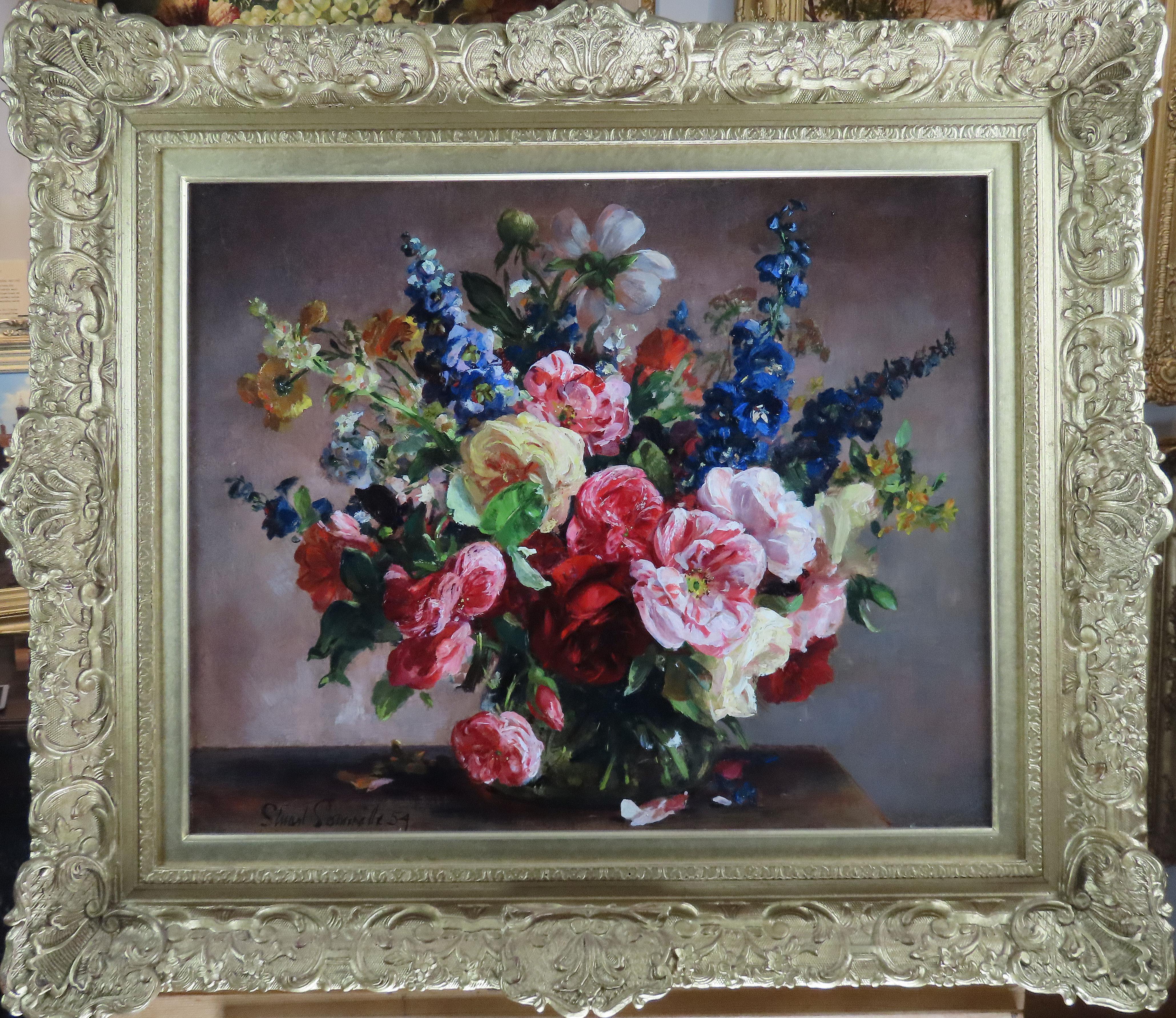 Stuart Scott Somerville 1908 - 1983

Pintor de flores y de la forma femenina, a los 17 años fue el expositor más joven de la Royal Academy desde Edward Landseer.

Óleo sobre tabla 
17 x 21 pulgadas
Tamaño del marco 23,5 x 27,5
Firmado y fechado en