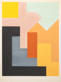 Composizione, serigrafia geometrica astratta di Stuart Shedletsky
