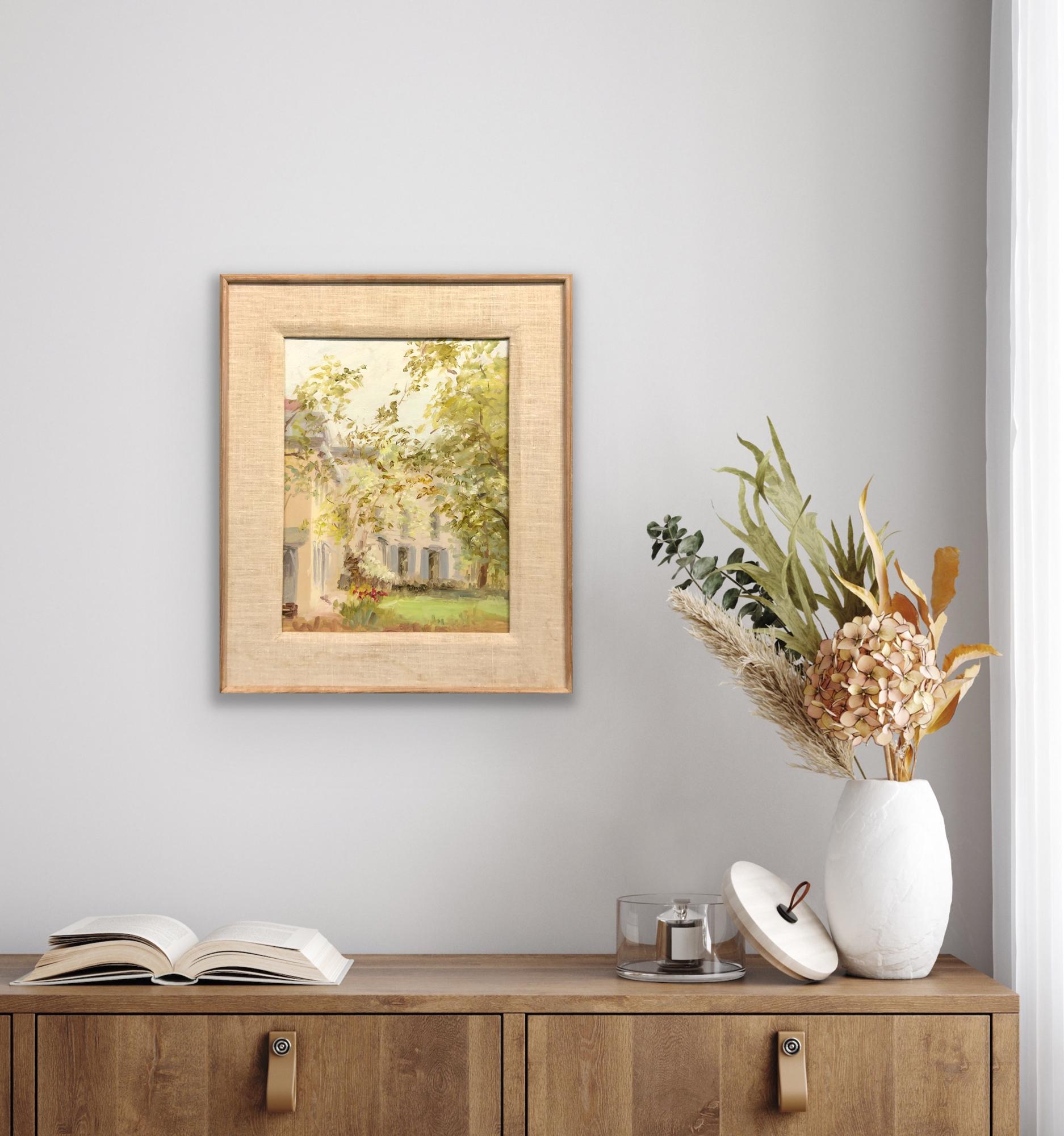Sin título - Pintura impresionista de paisaje al aire libre en venta 5