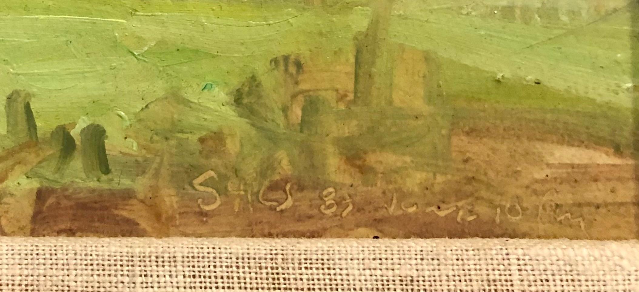Sin título - Pintura impresionista de paisaje al aire libre en venta 3
