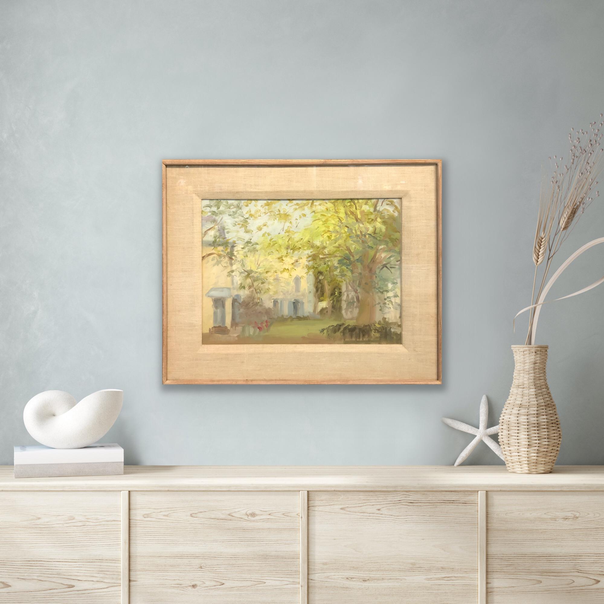 Sin título - Pintura impresionista de paisaje al aire libre en venta 1