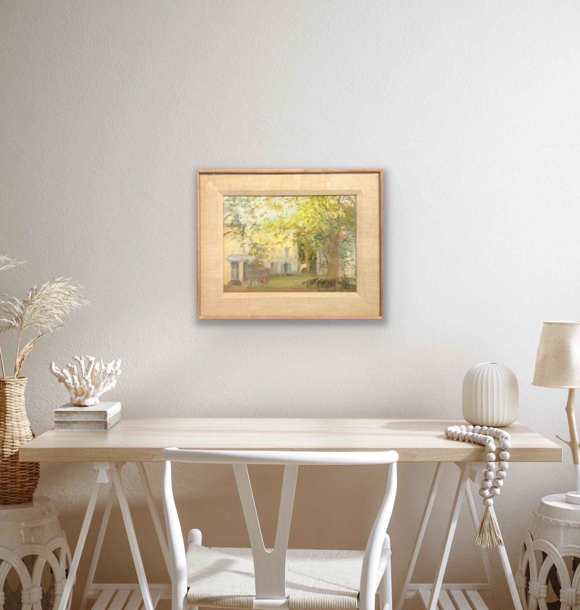 Sin título - Pintura impresionista de paisaje al aire libre en venta 3