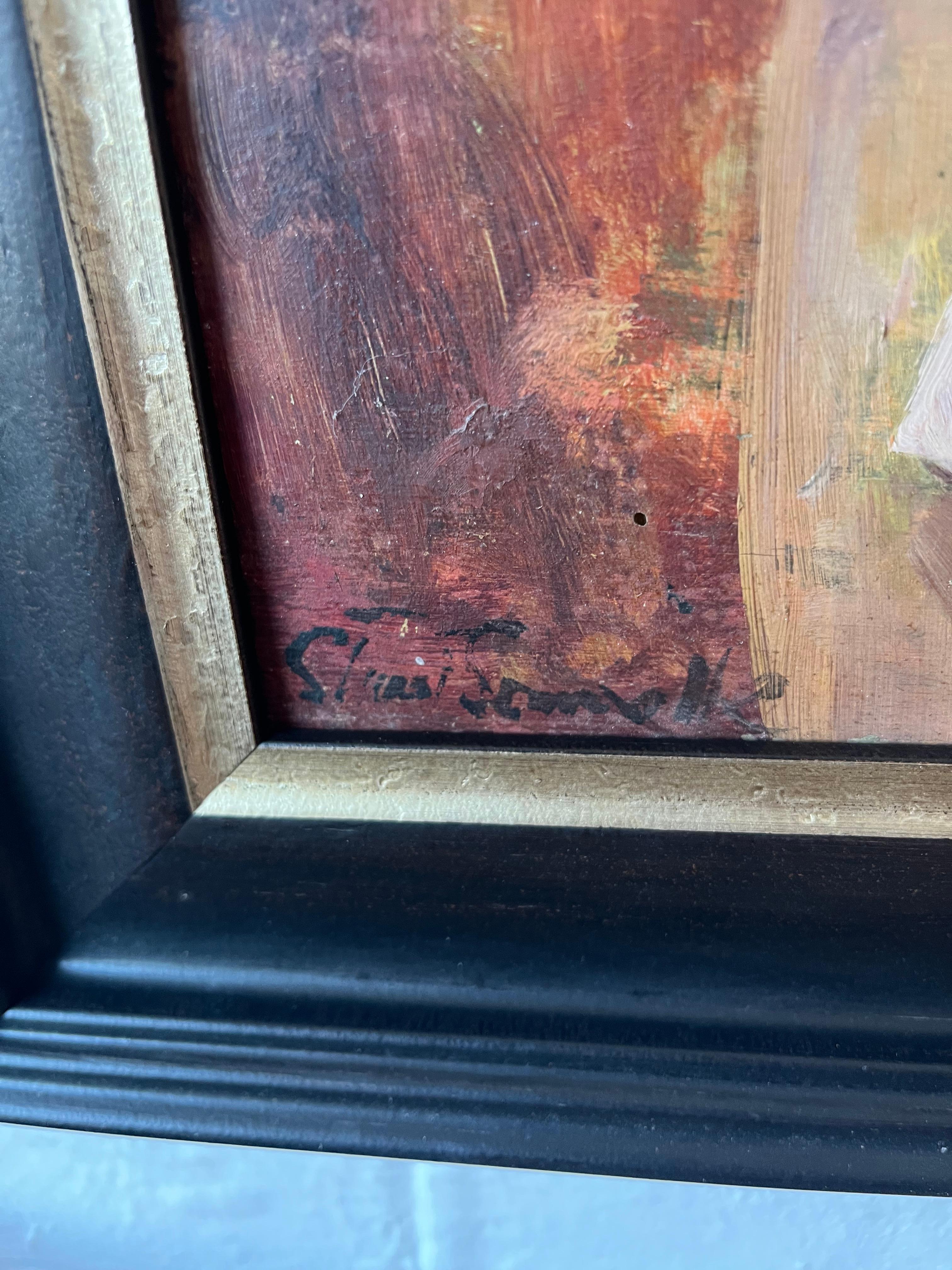 Stuart Somerville oil painting, Portrait study of a nude black woman For Sale 15