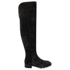 STUART WEITZMAN Amber Size 10 Black Suede Boots