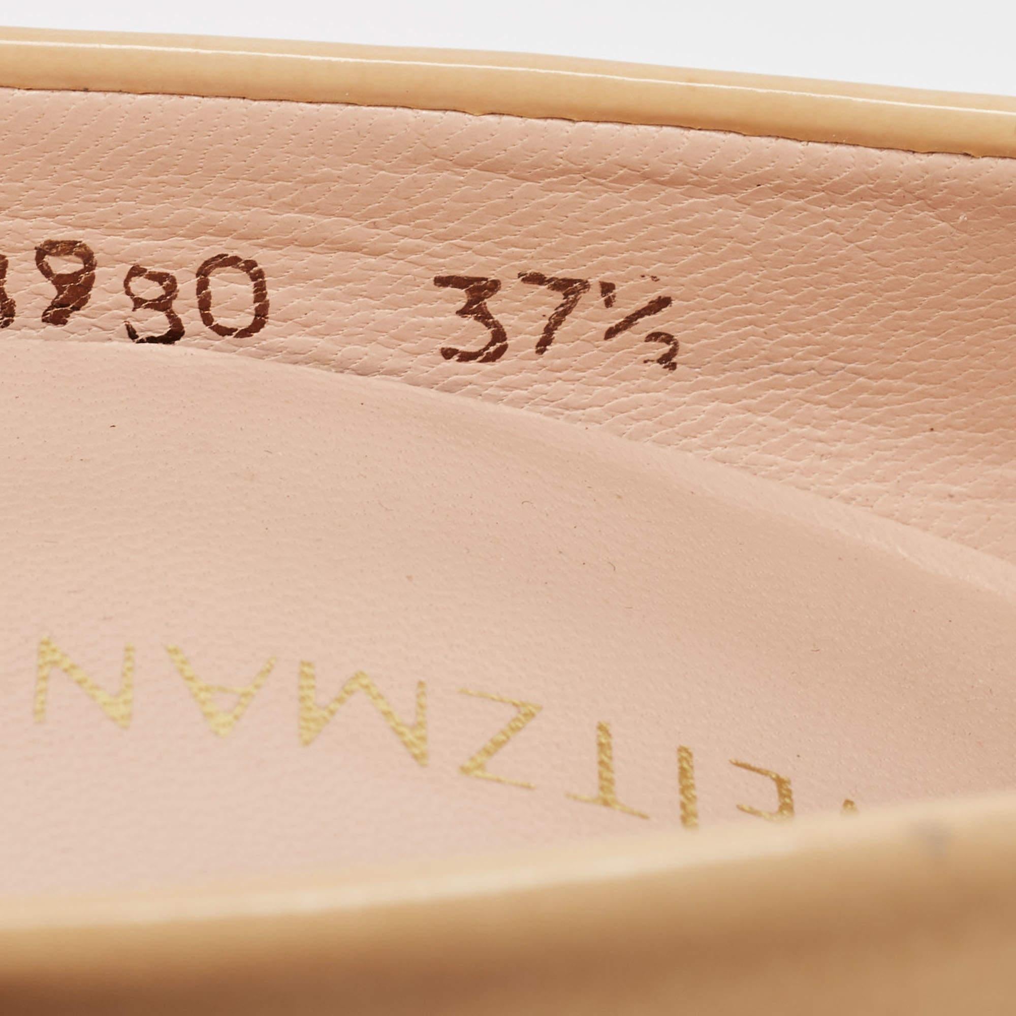 Stuart Weitzman escarpins à bout ouvert beige, taille 37,5 en vente 3