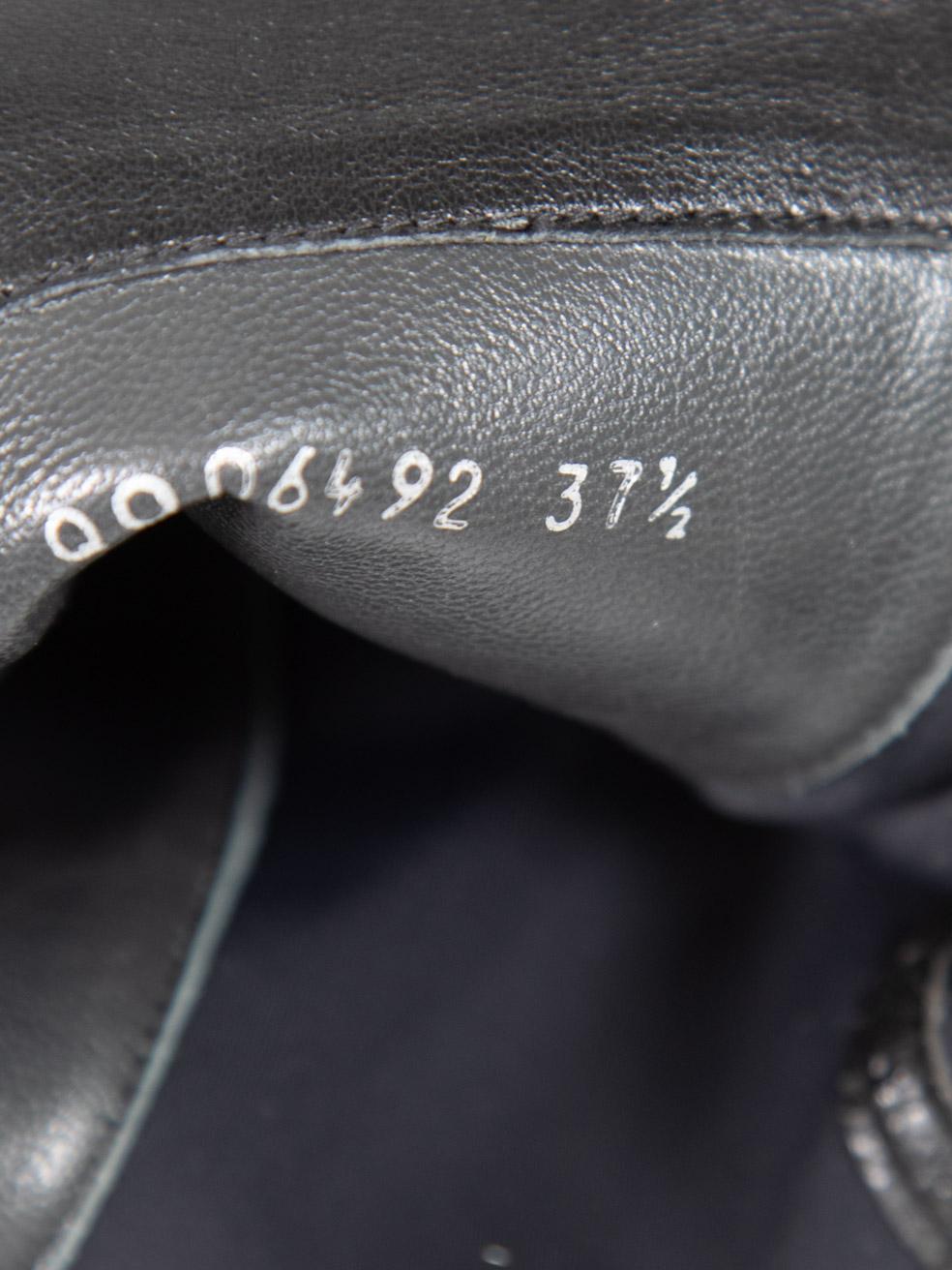 Stuart Weitzman Black 5050 Leather Boots Size EU 37.5 For Sale 2