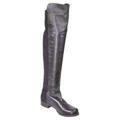 Stuart Weitzman Black 5050 Leather Boots Size EU 37.5