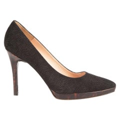 Stuart Weitzman Black Dot Textured Pumps Size IT 39
