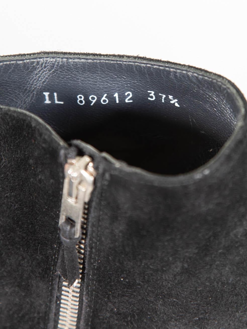 Stuart Weitzman Botines de ante con tacón negros Talla IT 37.5 en venta 1
