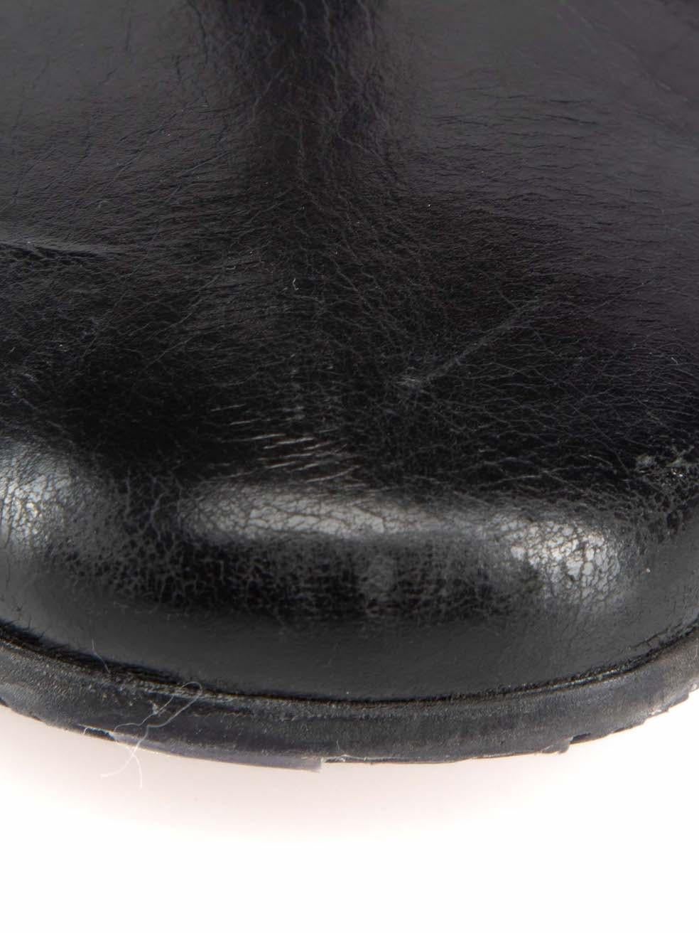 Stuart Weitzman Black Leather High Heeled Boots Size US 6 en venta 1