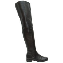 Used Stuart Weitzman Black Leather Thigh-High Boots