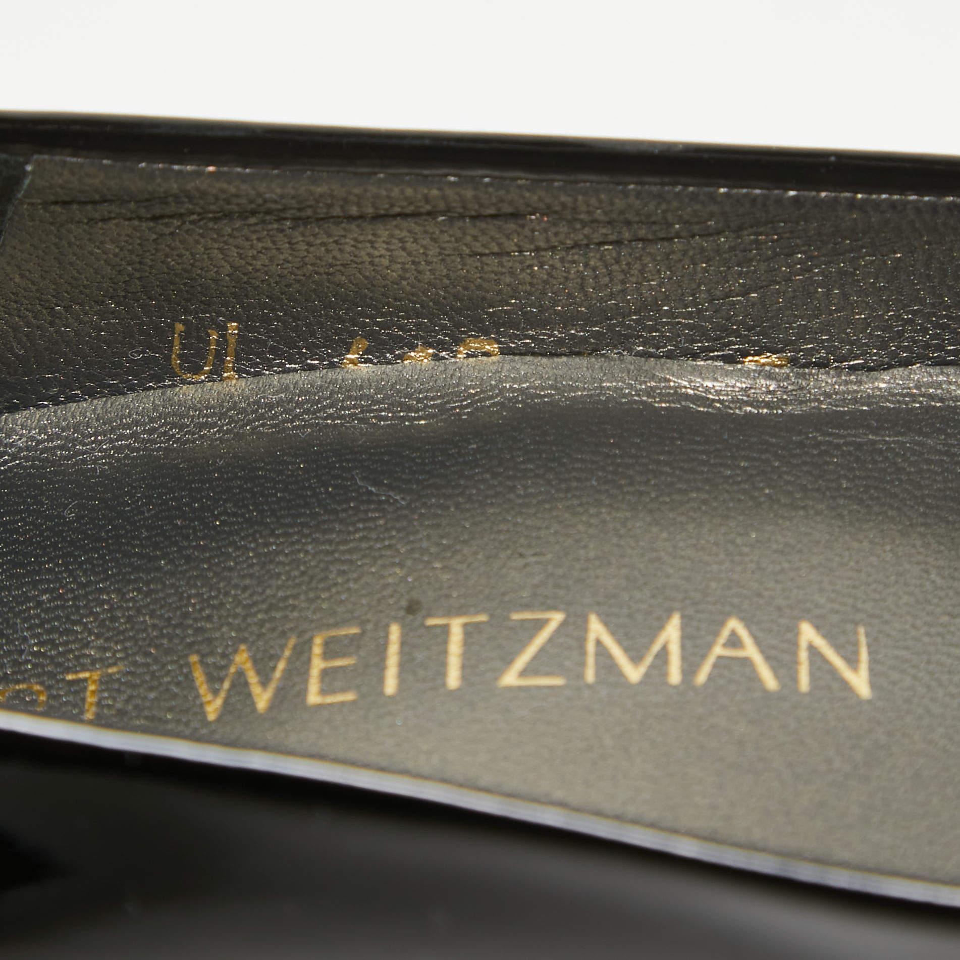 Stuart Weitzman Bombas de punta de charol negro talla 36 en venta 2