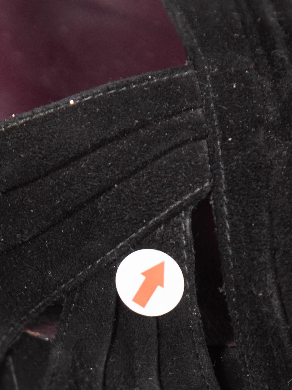 Stuart Weitzman Noir talons en daim plissés Taille US 7 en vente 6