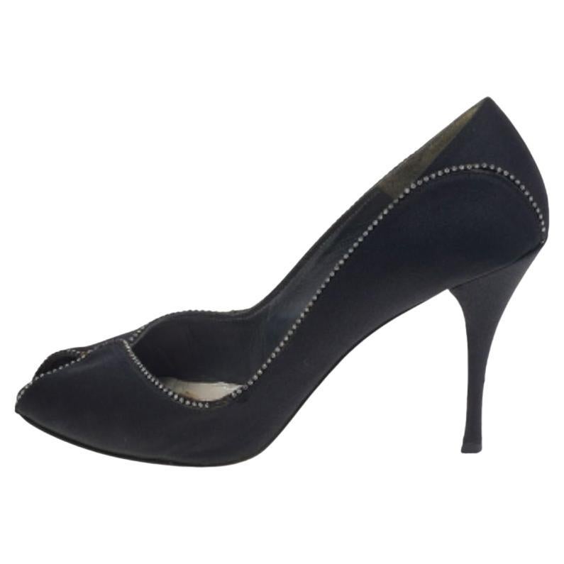 Stuart Weitzman escarpins noirs embellis à bout ouvert, taille 40