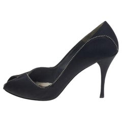 Stuart Weitzman escarpins noirs embellis à bout ouvert, taille 40