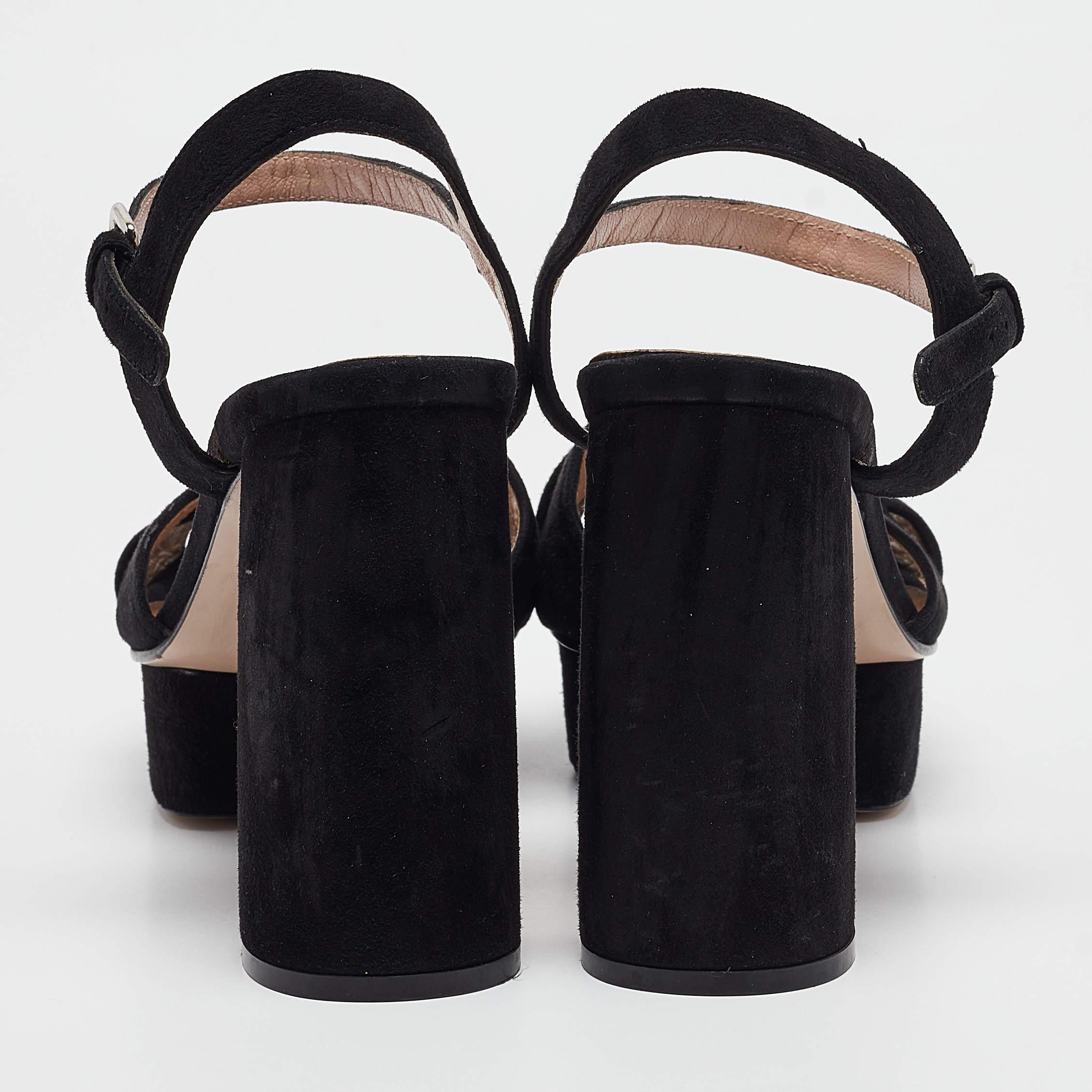 De las mujeres Stuart Weitzman Sandalias con tira al tobillo de ante negro 41.5 en venta