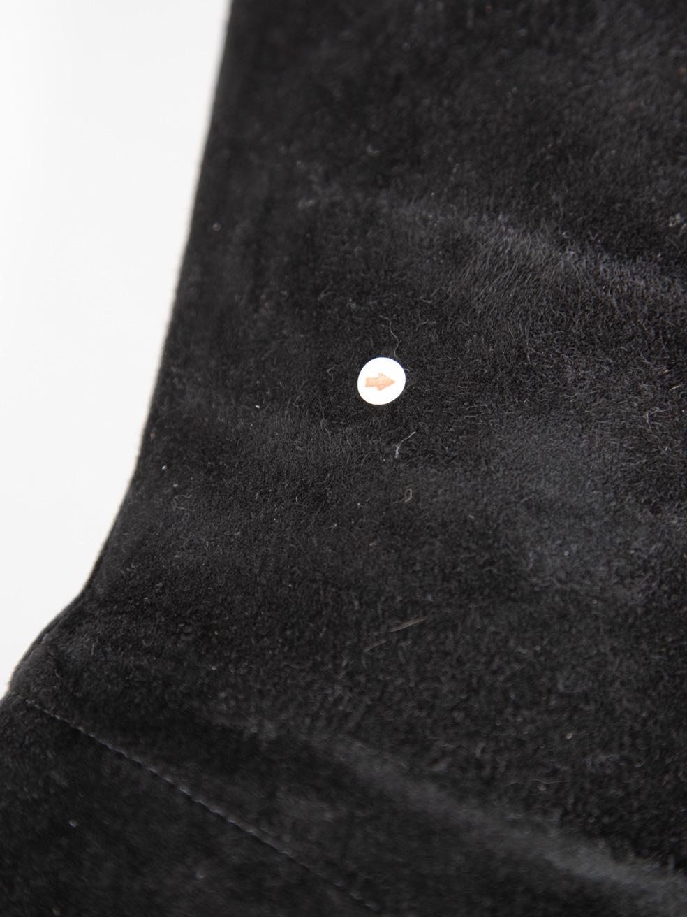 Stuart Weitzman Bottes à lacets en daim noir Taille US 9 en vente 2