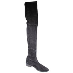 Stuart Weitzman Black Suede Lowland Tie Boots Size US 9