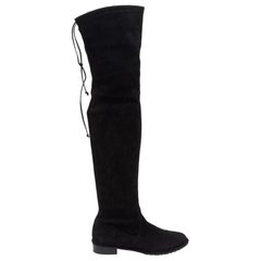 Used Stuart Weitzman Black Suede Over-The-Knee Boots
