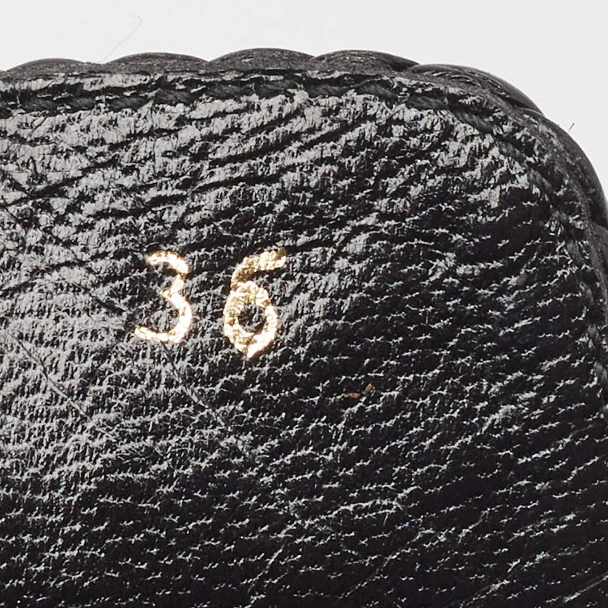 Stuart Weitzman Black/White Woven Leather Riviera Smoking Slippers Size 36 For Sale 3